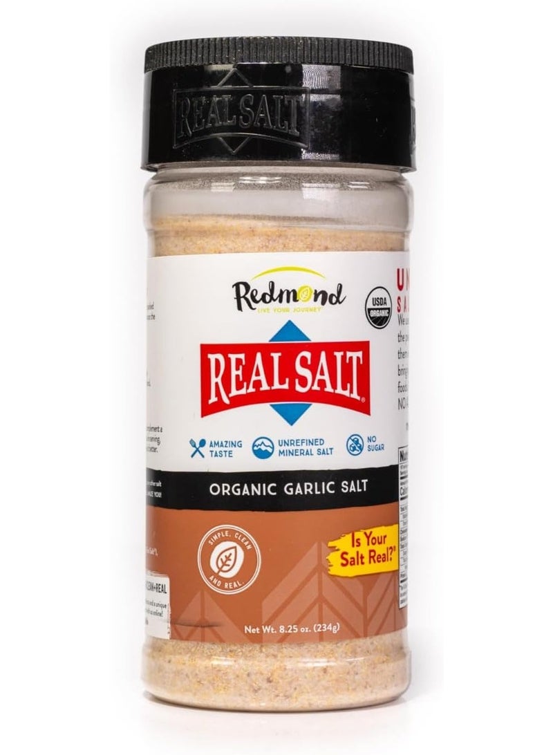 ريدموند ملح ريدموند الحقيقي بالثوم، ملح البحر، 8.25 أونصة، عبوة رش 234 غرام - Image 1